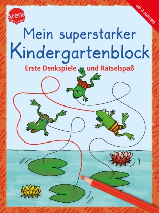 Katrin Merle, Katja Schmiedeskamp, He Seeberg, Helen Seeberg, Katrin Merle, … - Mein superstarker Kindergartenblock. Erste Denkspiele und Rätselspaß Übungsblock mit 80 Rätseln für Kindergartenkinder ab 4 Jahren