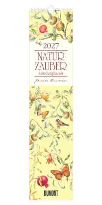 Janneke Brinkman - Naturzauber Streifenplaner 2027 Wandplaner 11,3x49,5 cm mit floralen Illustrationen von Janneke Brinkman, Platz für Termine und Notizen, ideal für Küche, Flur & Büro