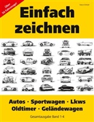 Vasco Kintzel - Einfach zeichnen: Autos, LKWs, Sportwagen, Oldtimer, Geländewagen. Gesamtausgabe Band 1-4