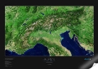 Satellitenbildkarten, plano: Satellitenbildkarte Alpen, Planokarte