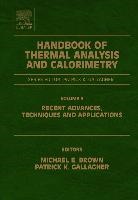 Michael E. (EDT)/ Gallagher Brown, Michael E. Brown, Patrick K. Gallagher - Handbook of Thermal Analysis and Calorimetry