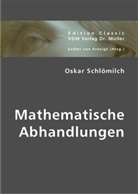 Oskar Schlömilch, Esther von Krosigk, Esthe von Krosigk - Mathematische Abhandlungen