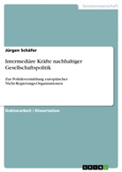 Jürgen Schäfer - Intermediäre Kräfte nachhaltiger Gesellschaftspolitik