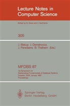 Joachim Biskup, Jano Demetrovics, Janos Demetrovics, Jan Paredaens, Jan Paredaens et al, Bernhard Thalheim - MFDBS 87