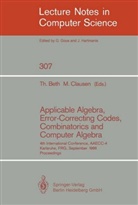 Thoma Beth, Thomas Beth, Clausen, Clausen, Michael Clausen - Applicable Algebra, Error-Correcting Codes, Combinatorics and Computer Algebra