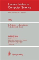 Jano Demetrovics, Janos Demetrovics, Hans-Detlef Gerhardt, Bernhard Thalheim - MFDBS 91