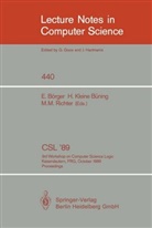 Egon B¿rger, Egon Börger, Hans Kleine B¿ning, Han Kleine Büning, Hans Kleine Büning, Michael M Richter... - CSL '89