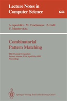 Alberto Apostolico, Maxim Crochemore, Maxime Crochemore, Zvi Galil, Zvi Galil et al, Udi Manber - Combinatorial Pattern Matching