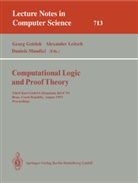 Georg Gottlob, Alexande Leitsch, Alexander Leitsch, Daniele Mundici - Computational Logic and Proof Theory