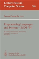 Donald Sanella, Donal Sannella, Donald Sannella - Programming Languages and Systems - ESOP '94