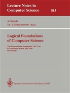 Yu. V. Matiyasevich, Ani Nerode, Anil Nerode, V Matiyasevich, V Matiyasevich - Logical Foundations of Computer Science