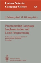 Ja Maluszynski, Jan Maluszynski, Wirsing, Wirsing, Martin Wirsing - Programming Language Implementation and Logic Programming