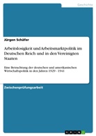 Jürgen Schäfer - Arbeitslosigkeit und Arbeitsmarktpolitik im Deutschen Reich und in den Vereinigten Staaten
