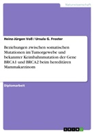 Ursula Froster, Ursula G Froster, Ursula G. Froster, Heinz-Jürge Voss, Heinz-Jürgen Voß - Beziehungen zwischen somatischen Mutationen im Tumorgewebe und bekannter Keimbahnmutation der Gene BRCA1 und BRCA2 beim hereditären Mammakarzinom