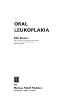J Bánóczy, J. Bánóczy - Oral Leukoplakia