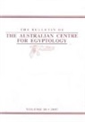 Susanne Binder, Susanne Binder - Bulletin of the Australian Centre for Egyptology, Volume 18 (2007)
