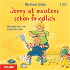 Kirsten Boie, Erika Skrotzki - Jenny ist meistens schön friedlich, 2 Audio-CDs (Livre audio)