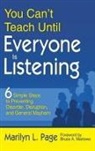 Marilyn L. Page - You Can''t Teach Until Everyone Is Listening
