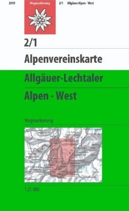 Deutsche Alpenverein e V, Deutscher Alpenverein e V,  Deutscher Alpenverein e.V. - Alpenvereinskarten: Allgäuer-Lechtaler-Alpen - West - Wegmarkierung