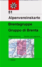 Deutscher Alpenverein e V, Deutscher Alpenverein e.V., Deutscher Alpenverein e V, Deutscher Alpenverein e.V. - Alpenvereinskarten: Brentagruppe. Gruppo di Brenta