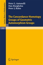 P. L. Antonelli, D. Burghelea, P. J. Kahn - The Concordance-Homotopy Groups of Geometric Automorphism Groups