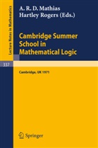 A. R. D. Mathias, A R D Mathias, Rogers, H. Rogers - Cambridge Summer School in Mathematical Logic