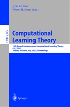 Jyrki Kivinen, Robert H. Sloan - Computational Learning Theory