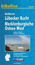 Bikeline Radkarten: Bikeline Radkarte Lübecker Bucht, Mecklenburgische Ostsee West