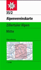 Deutsche Alpenverein, Deutscher Alpenverein, Deutscher Alpenverein e V, Deutscher Alpenverein, Deutscher Alpenverein e.V. - Alpenvereinskarten: Zillertaler Alpen - Mitte