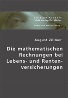 August Zillmer, Esther von Krosigk, Esthe von Krosigk, Esther von Krosigk - Die mathematischen Rechnungen bei Lebens- und Rentenversicherungen