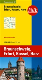 Falk Pläne: Falk Plan Braunschweig, Erfurt, Kassel, Harz