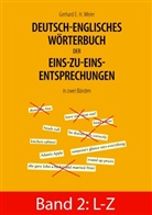 Gerhard E H Meier, Gerhard E. H. Meier - Deutsch-englisches Wörterbuch der Eins-zu-eins-Entsprechungen in zwei Bänden