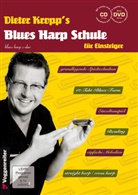 Dieter Kropp - Dieter Kropp's Blues Harp Schule, m. 1 Audio-CD, m. 1 DVD-ROM