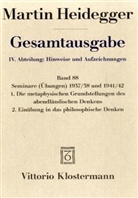 Martin Heidegger, Alfred Denker - Gesamtausgabe - Bd.88: Seminare (Übungen) Wintersemester 1937/38 und 1941/42