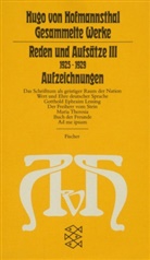 Hugo Hofmannsthal, Hugo Von Hofmannsthal, Ingebor Beyer-Ahlert, Ingeborg Beyer-Ahlert, Rudolf Hirsch - Reden und Aufsätze. Tl.3
