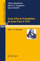 A. Badrikian, Albert Badrikian, J. F. C. Kingman, John F. C. Kingman, J. Kuelbs, James Kuelbs... - Ecole d'Ete de Probabilites de Saint-Flour V, 1975