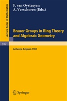 F. van Oystaeyen, Freddy Van Oystaeyen, A. Verschoren - Brauer Groups in Ring Theory and Algebraic Geometry