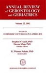 s et al Crystal, K. Warner Schaie, Stephen Crystal, Dennis Shea - Annual review of gerontology and
