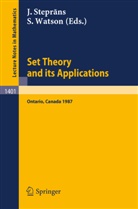 Juris Steprans, Stephen Watson - Set Theory and its Applications