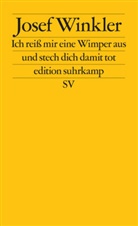 Josef Winkler - Ich reiss mir eine Wimper aus und stech dich damit tot