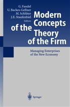 Usch Backes-Gellner, Uschi Backes-Gellner, G¿nter Fandel, Günter Fandel, Manfred Schl¿ter, Manfred Schlüter... - Modern Concepts of the Theory of the Firm