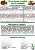 Verlag Hawelka - Säure-Basen-Haushalt - gesund abnehmen - Medizinische Taschen-Karten