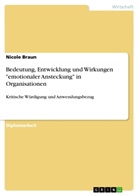 Nicole Braun - Bedeutung, Entwicklung und Wirkungen "emotionaler Ansteckung" in Organisationen