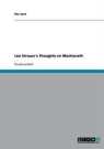Rita Bartl - Leo Strauss's Thoughts on Machiavelli