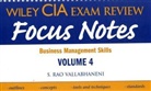 Rao Vallabhaneni, S. Rao Vallabhaneni, S.rao Vallabhaneni - Wiley CIA Exam Review Focus Notes - Vol.4: Wiley Cia Exam Review Focus Notes