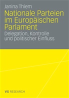 Janina Thiem - Nationale Parteien im Europäischen Parlament