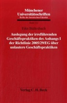 Eike Büllesbach - Auslegung der irreführenden Geschäftspraktiken des Anhangs I der Richtlinie 2005/29/EG über unlautere Geschäftspraktiken