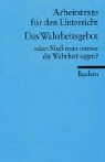 Ekkehard Martens - Das Wahrheitsgebot oder: Muss man immer die Wahrheit sagen?
