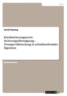 Ferdinand Puch, Gentil Ressing - Kreditsicherungsrecht: Sicherungsübereignung - Zwangsvollstreckung in schuldnerfremdes Eigentum