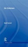 Noel Carroll, Noel (Temple University Carroll, Carroll Noel - On Criticism